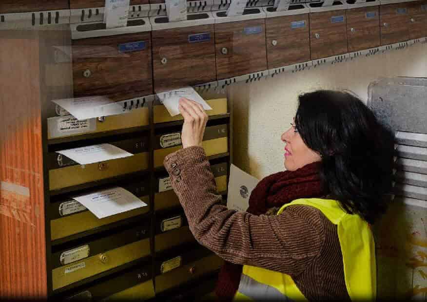 Reparto de folletos y buzoneo barrio Cortes