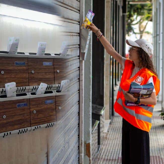 Campaña de buzoneo en Barcelona