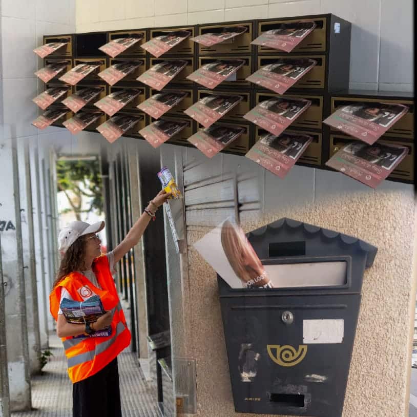 Entrega de buzoneo barrio Vallehermoso