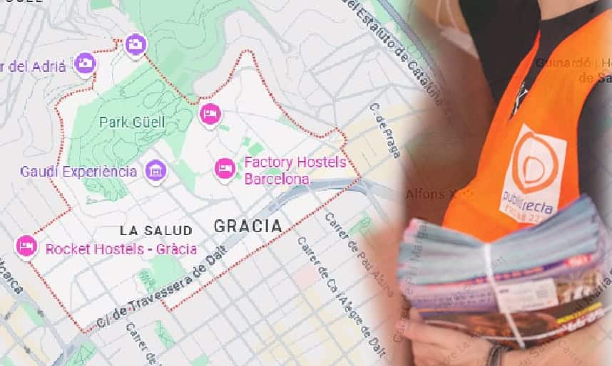 Reparto de folletos en pisos y buzones de La Salut 