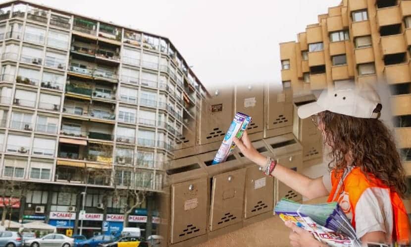 Entrega de folletos mediante buzoneo en Canyelles