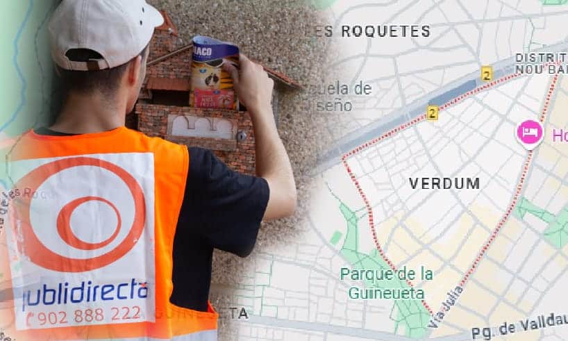 Entrega de flyers en Verdun